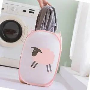 빨래 바구니 핑크 수납함 리빙 정리함 다용도 세탁 (WFJ5T6F)