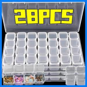 8 스타일 투명 플라스틱 보석 보관 케이스 작은 상자 보관 케이스 컨테이너 포장 상자 귀걸이 반지 비즈 귀