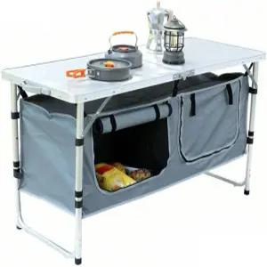 주예크 캠핑 테이블 수납식 접이식 휴대용 주방 경량 바비큐 피크닉 하이킹 해변 실내용 3가지 높이 조절