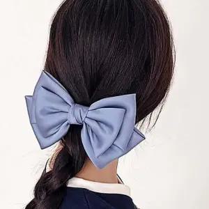 실크 3단 헤어핀 블루 여친패션 빅헤어핀