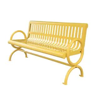 야외 철제 의자 벤치 정원 아웃도어 긴의자 블루 사각 철제의자 카페 접이식 옥상  카페야외