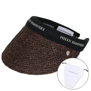 25FW 여성 비앙카 바이저햇 초콜릿블랙로고 더스트백 포함 HAT50265 CHOCOLATEBLACKLOGO PKG