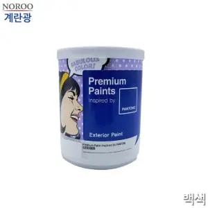 팬톤 외부용 계란광 수성페인트 백색 1L 2종 택1 (WFK4B8K)