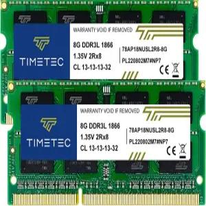 타임텍 16GB KIT(2x8GB) DDR3L DDR3 1866MHz PC3L-14900 PC3-14900 비-ECC 언버퍼링 1.35V 1.5V CL13 2Rx8
