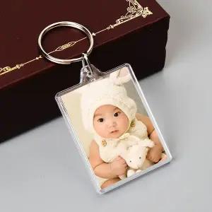 아크릴 액자 키링 사진 홀더 사각 4x5cm WFHN87H