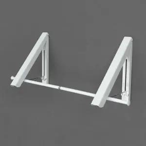 [하프클럽/]공간활용 접이식 벽걸이 행거 더블 봉 80cm 화이트