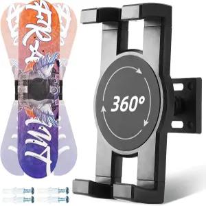 이베이코 스케이트보드 데크 벽걸이 360° 회전 확장 및 플로팅 디스플레이 벽 홀더 잡기 이동 보관 랙