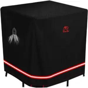 Turtle Life 파티오 가구 세트 커버 무거운 튼튼한 방수 야외 UV 차단 변색 방지 식탁 의자 덮개 블랙