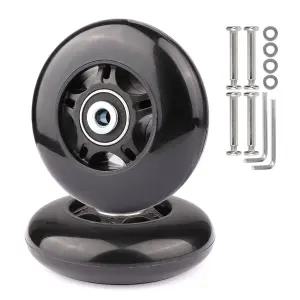 글래더 러기지 캐리어 교체 휠 사일런트 PU 캐스터 인라인 /ABEC7 608-2RS 베어링 6mm 액슬 와셔 범용 수리