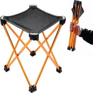 JVZI 미니 접이식 캠핑 의자 - 초경량 0.72파운드 용량 220파운드 7075 알루미늄 1초 설정 하이킹 낚시