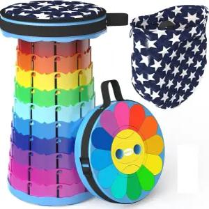 알레붐 쿠션 접이식 의자 업그레이드 견고한 용량 440파운드 야외 하이킹 가든 바비큐용 캠핑용 가방 포함