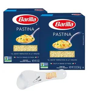 (2팩) 파스티나 파스타 u2013 수프용 작은 별 모양 비 GMO 듀럼 밀로 만든 코셔 인증 번들 5-in-1 계량