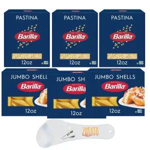 바릴라 파스티나 점보 쉘 멀티팩 5-in-1 계량 스푼 포함 u2013 비GMO 코셔 인증 매 끼니 이탈리아 파스타 -