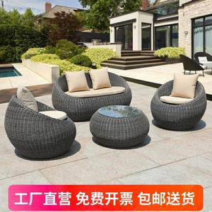 옥상 테라스 테라스테이블 세트 테이블 4인용 리조트 라탄