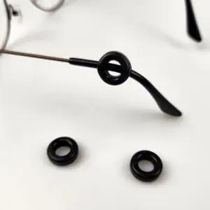 원형 실리콘 안경 귀걸이 2P 블랙 안경 흘러내림방지 귀받침 (WFK93FJ)