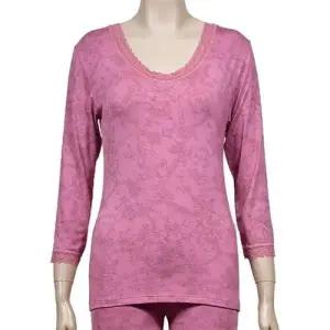 VIVADAY-SB44 나염 여성용 8부 상의 내의 W985BD7