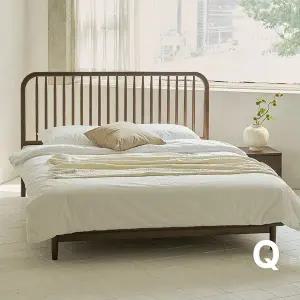 [상일리베가구]클로드 2100 원목 침대 퀸 (본넬Q 매트포함)