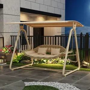 야외 흔들 그네 벤치 라탄 철제 팬션 무도색