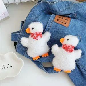귀여운 동물 오리 인형 가방 키링 WFH90ZE