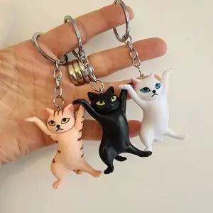 3컬러 고양이 장식 키홀더 WFH9KRW