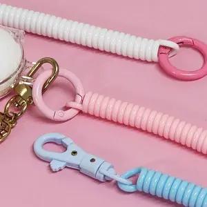 컬러 플라스틱 스프링 키 체인 WFHFXEB