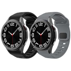 갤럭시 워치 7 FE 4 5 6 밴드 44mm 40mm / 클래식 47mm 43mm Watch Pro 45mm 46mm 42mm, 남성용 실리콘 교체 스포츠 스트랩