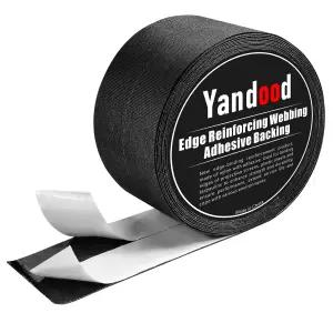 얀두드 엣지 보강 웨빙 테이프 DIY 프로젝션 스크린용 나일론 접착 바인딩 타폴린 플라스틱 시트 섬유 천