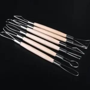 고품질 점토 스크래퍼 찰흙 도구 6종 세트 조각칼 조형공구 (WFKAQCT)