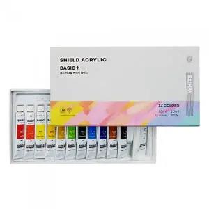 [셀러에이드](쉴드) 베이직 플러스 아크릴물감 7.5ml 12색 세트(1개입)