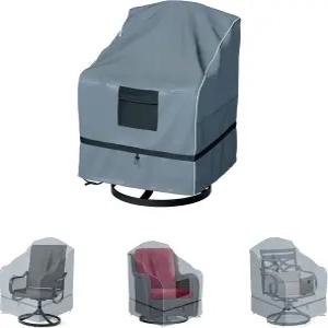 기마이오룬 야외 회전 리클라이너 커버 방수 헤비 듀티 잔디 파티오 가구 흔들의자 (29W x 31D 38.5H 인치)