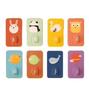 디자인후크 부착식 미니 컬러풀후크 고리 15개1세트 마스크걸이 모자걸이