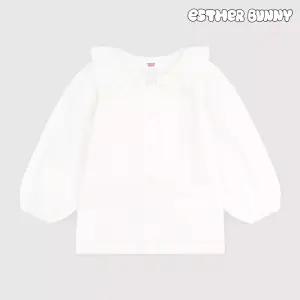[에스더버니리틀] 쁘띠리본프릴블라우스티셔츠