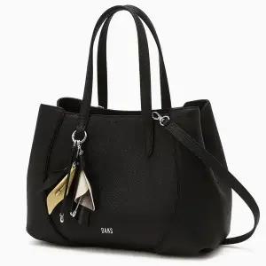 [닥스]블랙 소가죽 플라워 참장식 토트백 DCBA6E553BK_s