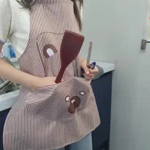 포켓형 귀여운 곰돌이 앞치마 커피색 WFIPV60