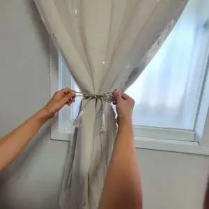 붙이는 스타펀칭 찍찍이 암막커튼 베이지 WFIPV6M