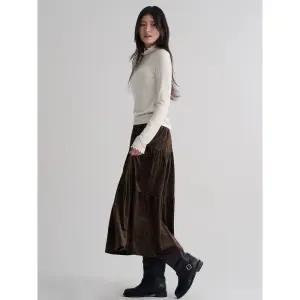 [에잇세컨즈] 패턴 브라운 스커트  브라운 (356127SM7D)