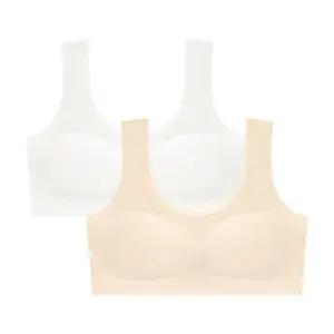 [수아팜] [몰드부착형] 주니어 1단계 에어 실크 심리스 브라 2매