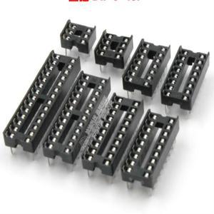 50pcs IC 소켓 DIP 칩 핀 2.54mm 피치 6/8/14/16/18/20/24/28Pin 와이드 어댑터 솔더 유형
