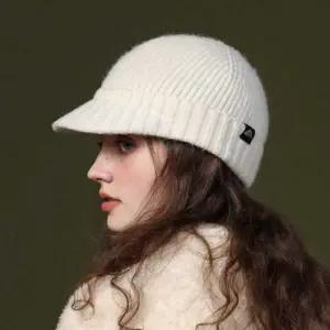 [하프클럽/]니트 모자 겨울 비니 챙 캡 숏 스포츠 무지 심플