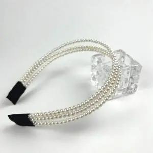 헤어밴드 세줄 머리띠 진주 축제 행사 머리밴드 머리
