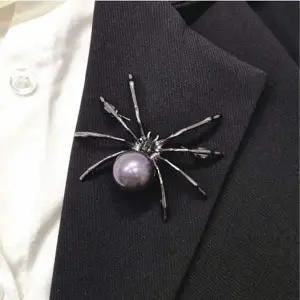 거미 1P 진주 코스튬 할로윈 브로치 블랙 행사 정장