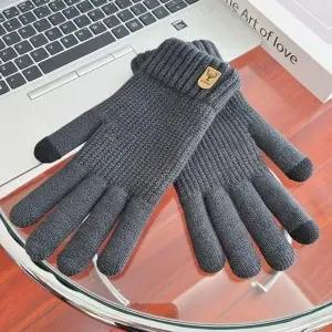 6컬러 데일리 남녀공용 깔끔한 라벨 파스텔톤 커플 겨울장갑