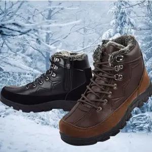 남성 겨울 생활방수 방한부츠 퍼안감 내피 트래킹화