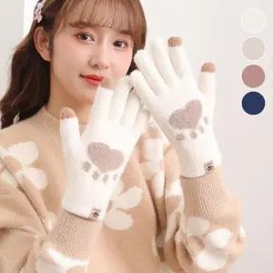 겨울 장갑 냥발바닥 터치장갑 안감기모 따뜻한 여성