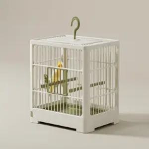 스탠드 바와 피드 볼 작은 새장 앵무새 우리 핀치 케이지 마카우 코누레 코카티엘 카나리아 실내외용