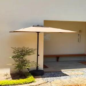 반쪽 어닝 벽면 테라스 파라솔 천막 야외 하프 카페