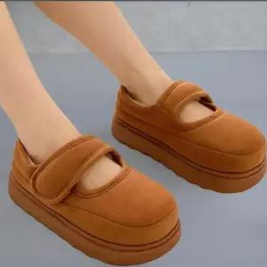 CCS7D96여성 메리제인 스트랩 푹신 털안감 플랫폼 쿠션 슬리퍼