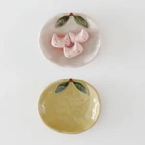 유자 과일모양 접시 11cm