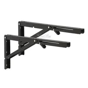 접이식 선반 브라켓 벽 선반대 받침대 400 블랙 2p