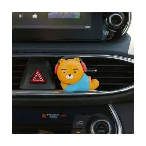 카카오프렌즈 차량용방향제통풍구형 디제이 라이언